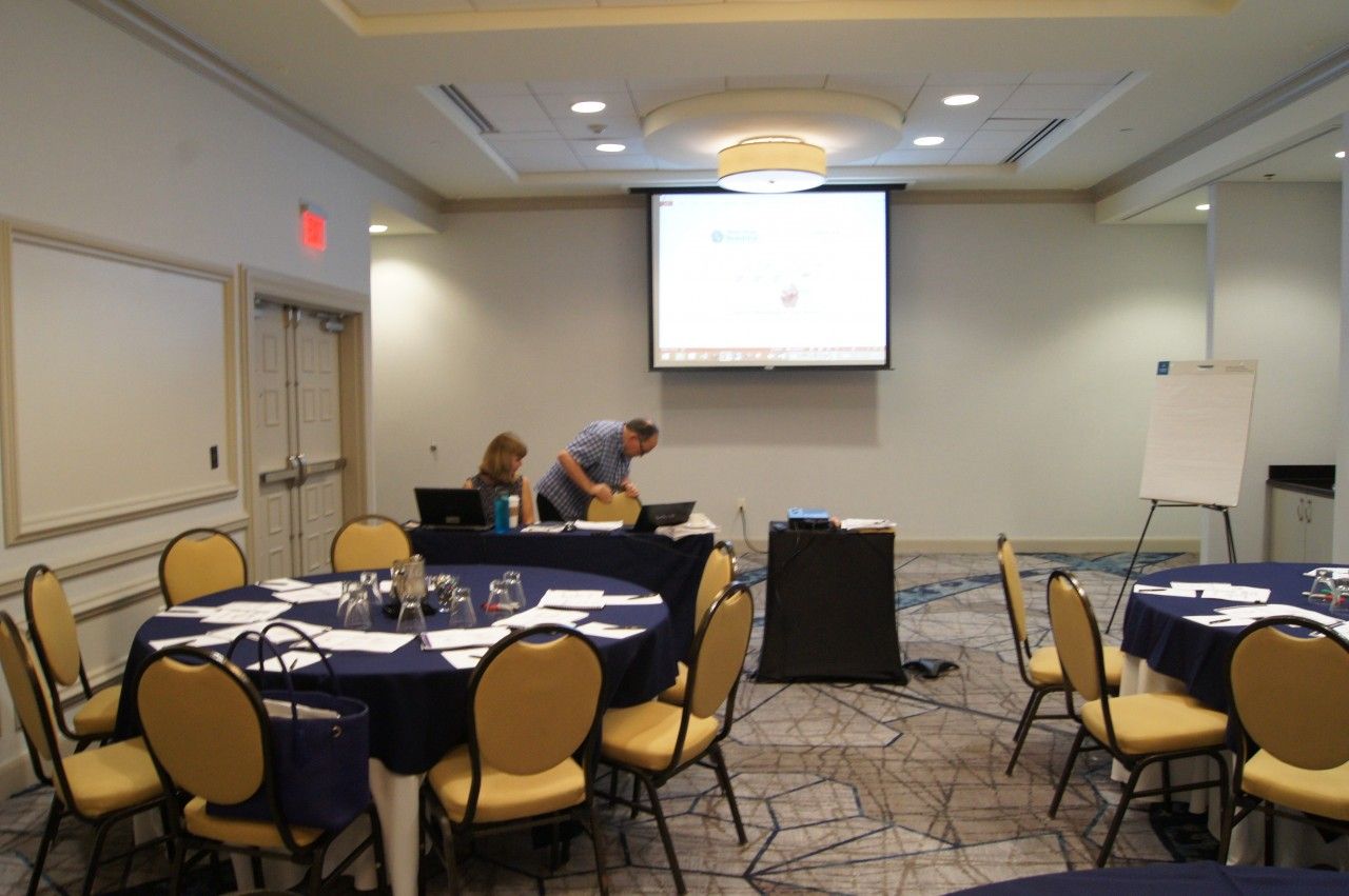 Photo of a room in the Dallas/Rockwall Hilton for this year's conference.