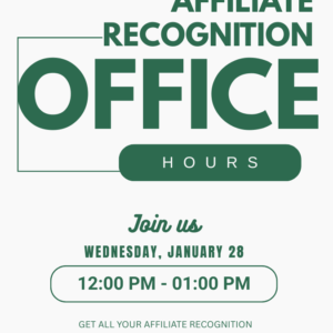 Affiliate Recognition Office Hour