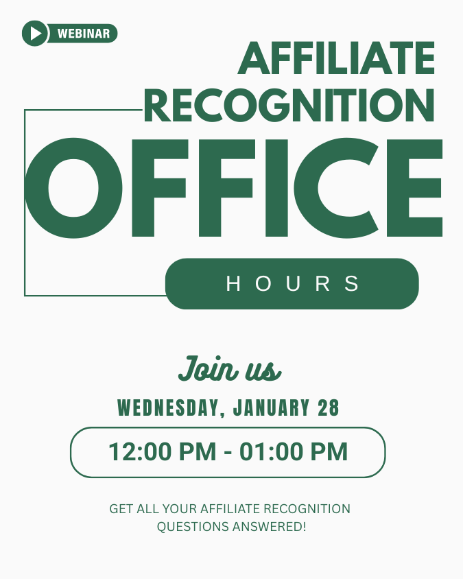 Affiliate Recognition Office Hour
