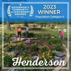 Henderson: volunteers working in a garden