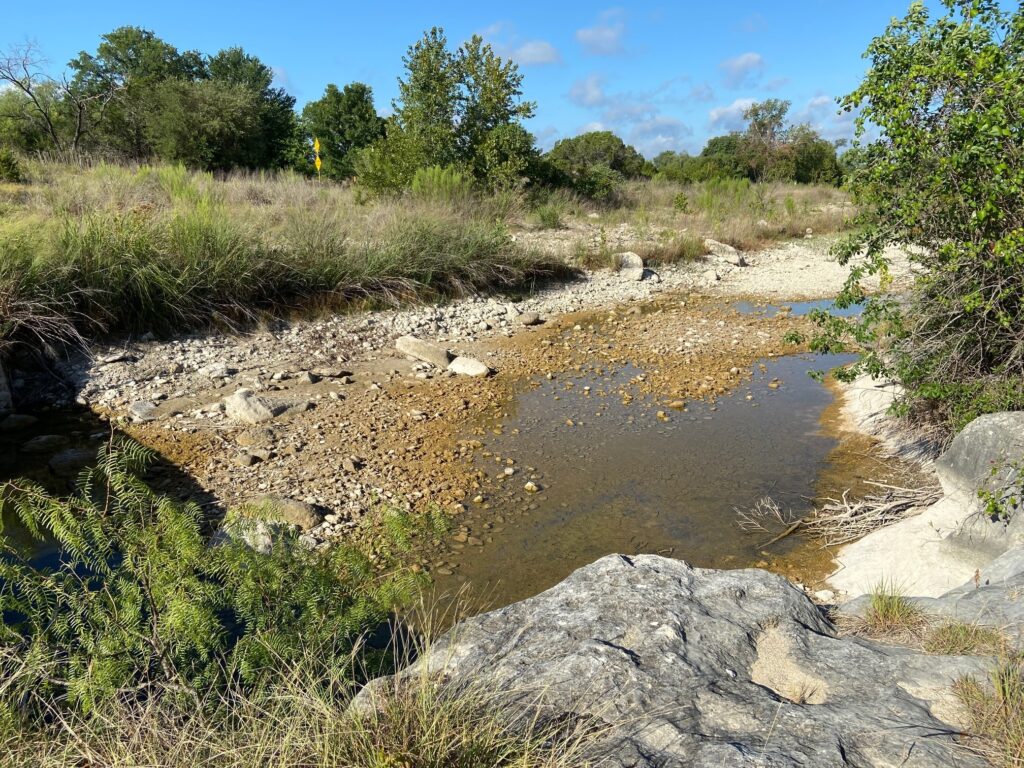 photo showing the river is just a large puddle