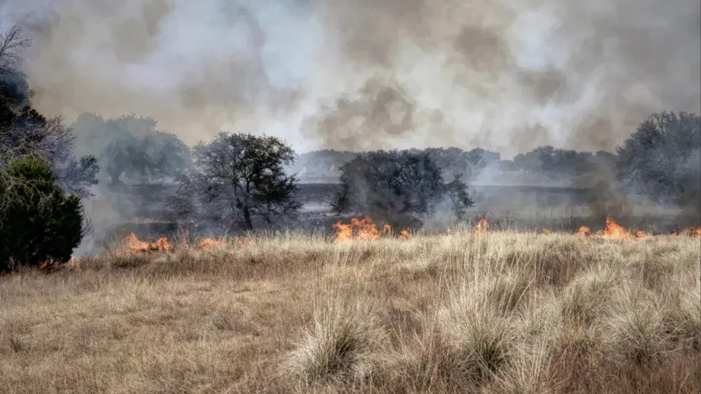Photo of landscape on fire