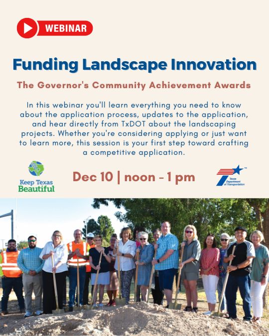 Funding Lanscape Innovation: The Governor's Community Achievement Awards. Webinar Dec 10